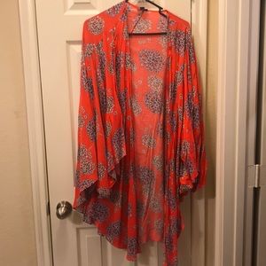 2 piece floral duster and short set